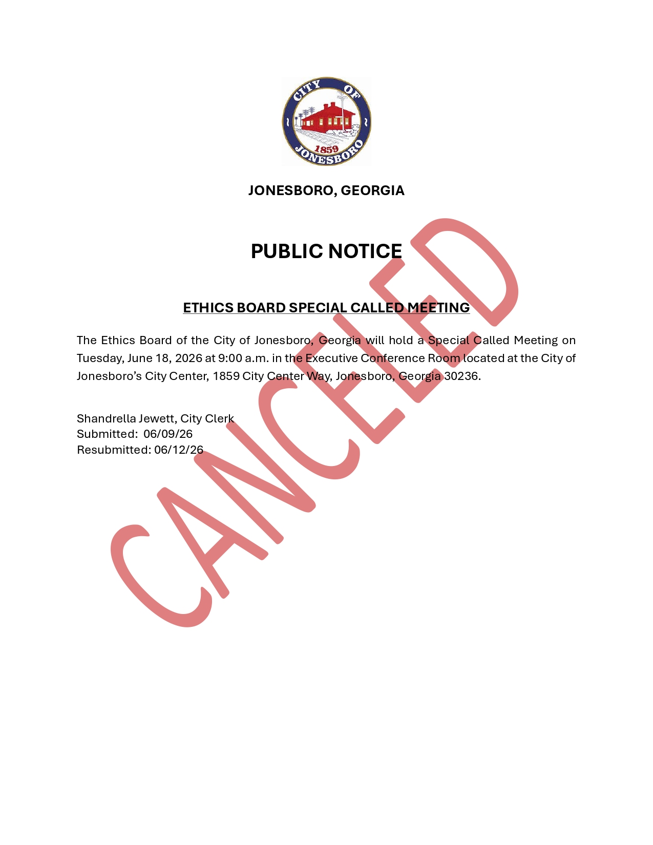 PUBLIC NOTICE 